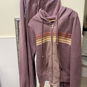 Aviator nation and Sweatpants Set with Stripes